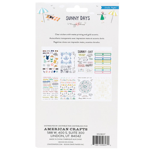 3 Pack - Maggie Holmes Sunny Days Sticker Book 202/Pkg-Icons & Phrases W/Foiled Accents - 350807 3 Pack - Maggie Holmes Sunny Days Sticker Book 202/Pkg-Icons & Phrases W/Foiled Accents - 350807