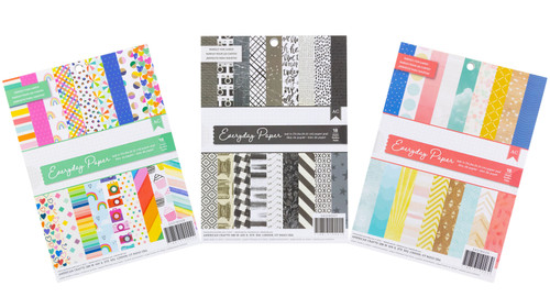 3 Pack - American Crafts Paper Pad 6"X8" -Assorted Styles - 5A002P4S-1GQ7N - 718813172813