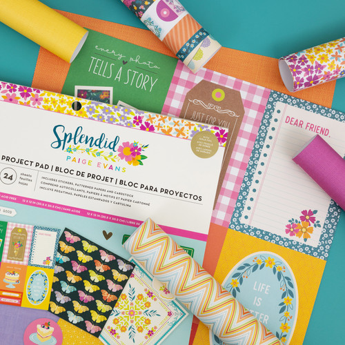 3 Pack - Paige Evans Paper Project Pad 12"X12"-Splendid - 5A002PGK-1GQTK
