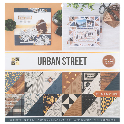 3 Pack - DCWV Premium Paper 12"X12" 36/Pkg-Urban Street - 5A002PRF-1GR43 - 765468046518