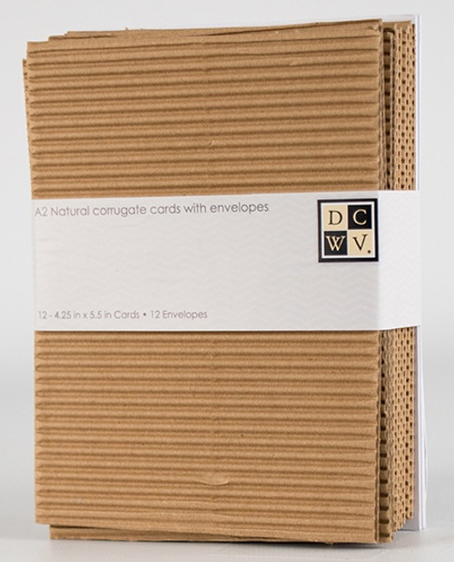 4 Pack - DCWV Gift Cards W/Envelopes A7 12/Pkg-Corrugate - 5A002NRC-1GPVF - 611356224790