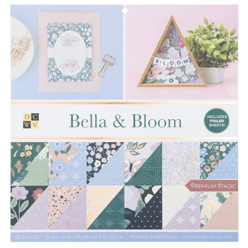 3 Pack - DCWV Premium Paper 12"X12" 36/Pkg-Bella and Bloom - 5A002PG1-1GR44 - 765468046525