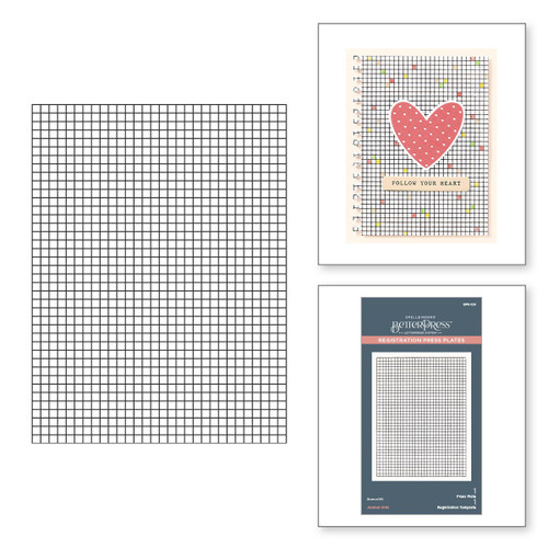 Spellbinders Registration Press Plates-Journal Grid, Take Note - 5A0031VM-1H3FB