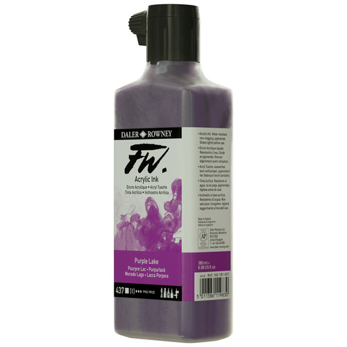 FW Acrylic Artists Ink 180ml-Purple Lake - 5A002YT2-1GZZ1