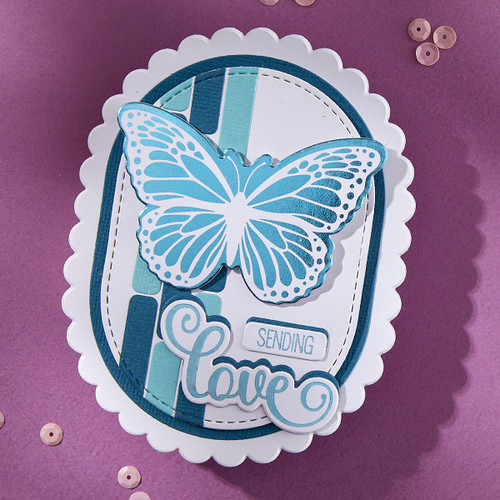 Spellbinders Etched Dies By Lisa Horton-Scallop And Stitched Edge Ovals - 5A0031SS-1H3FC