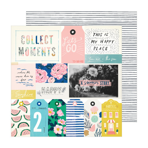 25 Pack Maggie Holmes Sunny Days Double-Sided Cardstock 12"X12"-Happy Place 350772 - 718813507721