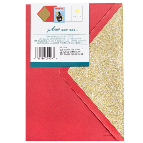3 Pack - Jolee's - Greeting Card -5x7 - Thank You-Number One - Glitter - 5A002N8X-1GQ2W