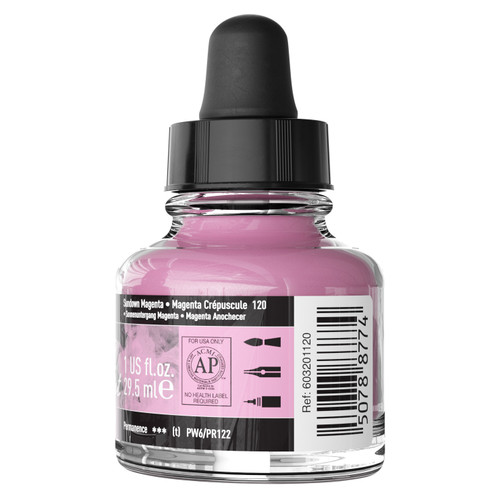 FW Pearlescent Liquid Acrylic Paint 1oz-Sundown Magenta - 5A002YSS-1GZZJ FW Pearlescent Liquid Acrylic Paint 1oz-Sundown Magenta - 5A002YSS-1GZZJ