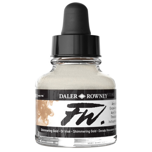 FW Acrylic Artists Ink 1oz-Shimmering Gold - 5A002YRG-1GZZP - 5011386023991