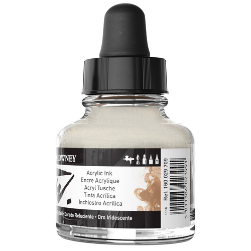 FW Acrylic Artists Ink 1oz-Shimmering Gold - 5A002YRG-1GZZP FW Acrylic Artists Ink 1oz-Shimmering Gold - 5A002YRG-1GZZP