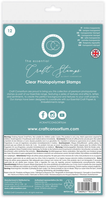 Craft Consortium Photopolymer Stamp set-Handwritting, Journaling Phase 2 - 5A0031QP-1H3BK Craft Consortium Photopolymer Stamp set-Handwritting, Journaling Phase 2 - 5A0031QP-1H3BK