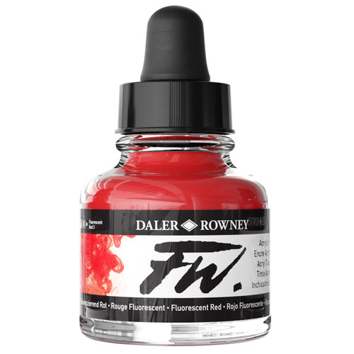 FW Acrylic Artists Ink 1oz-Fluorescent Red - 5A002YRG-1H003 - 000050859627