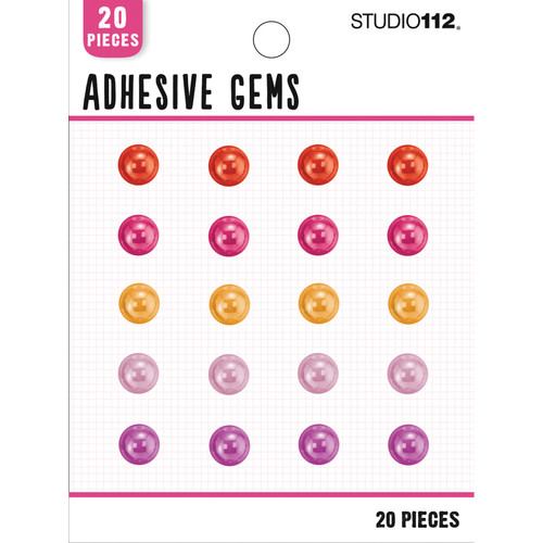3 Pack - K&Company Studio 112 Adhesive Gems 20/Pkg-Warm Opaque Domes - 5A002NWC-1GQHR - 643077693463