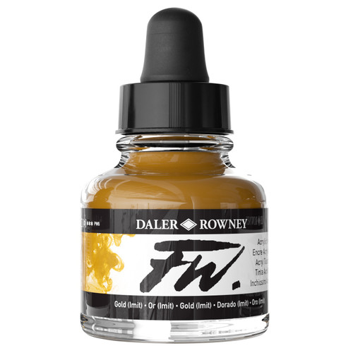 FW Acrylic Artists Ink 1oz-Gold (Imit) - 5A002YRG-1H009 - 000050761937