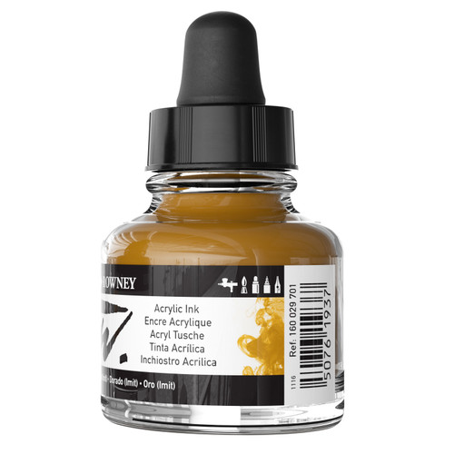 FW Acrylic Artists Ink 1oz-Gold (Imit) - 5A002YRG-1H009 FW Acrylic Artists Ink 1oz-Gold (Imit) - 5A002YRG-1H009