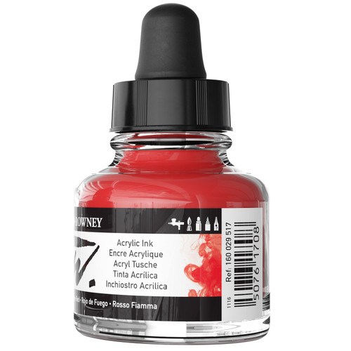 FW Acrylic Artists Ink 1oz-Flame Red - 5A002YRG-1H00B FW Acrylic Artists Ink 1oz-Flame Red - 5A002YRG-1H00B