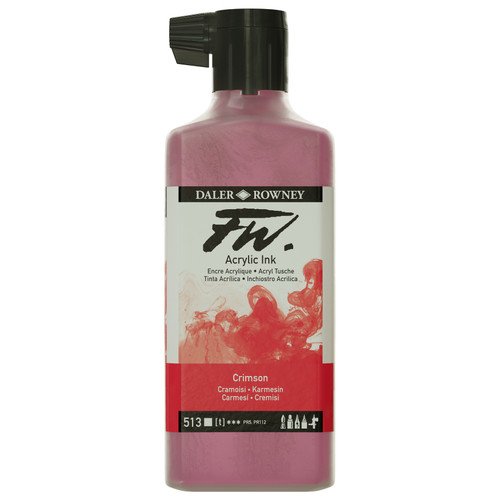 FW Acrylic Artists Ink 180ml-Crimson - 5A002YT2-1H00H - 5011386119816