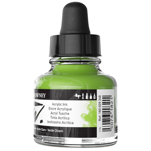 FW Acrylic Artists Ink 1oz-Light Green - 5A002YRG-1H00K FW Acrylic Artists Ink 1oz-Light Green - 5A002YRG-1H00K
