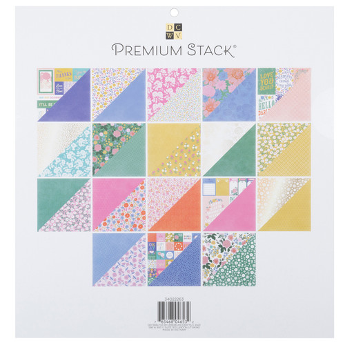 3 Pack - DCWV Premium Paper 12"X12" 36/Pkg-Bright Blooms - 5A002PT2-1GQZ0