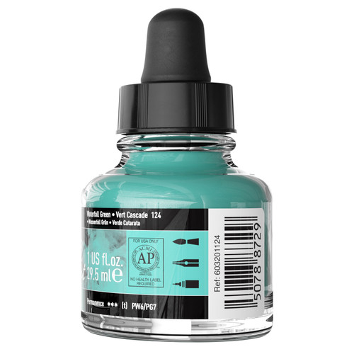 FW Pearlescent Liquid Acrylic Paint 1oz-Waterfall Green - 5A002YSS-1H00P FW Pearlescent Liquid Acrylic Paint 1oz-Waterfall Green - 5A002YSS-1H00P