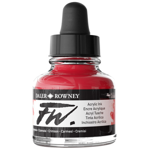 FW Acrylic Artists Ink 1oz-Crimson - 5A002YRG-1H00G