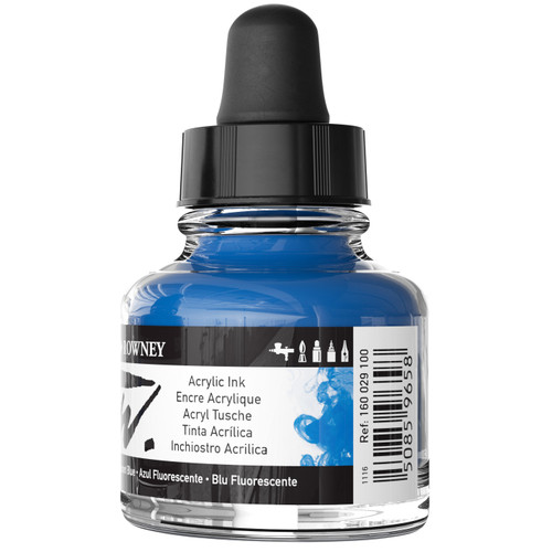 FW Acrylic Artists Ink 1oz-Fluorescent Blue - 5A002YRG-1H00X FW Acrylic Artists Ink 1oz-Fluorescent Blue - 5A002YRG-1H00X