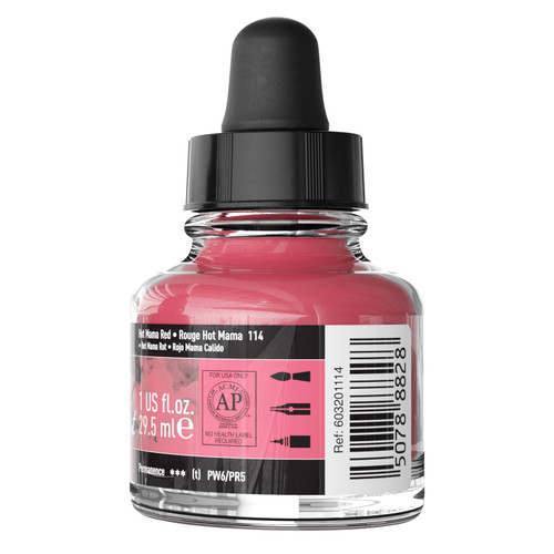 FW Pearlescent Liquid Acrylic Paint 1oz-Hot Mama Red - 5A002YSS-1H00W FW Pearlescent Liquid Acrylic Paint 1oz-Hot Mama Red - 5A002YSS-1H00W