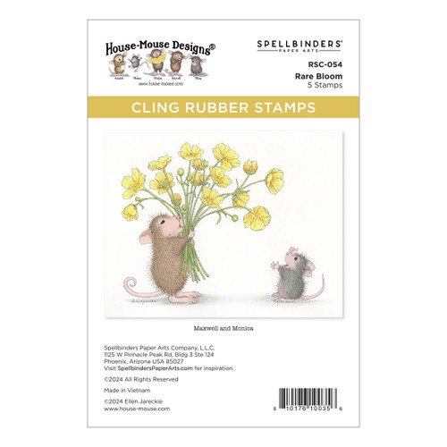 House Mouse Cling Rubber Stamp-Rare Bloom - 5A0031TT-1H3FY - 810176100356