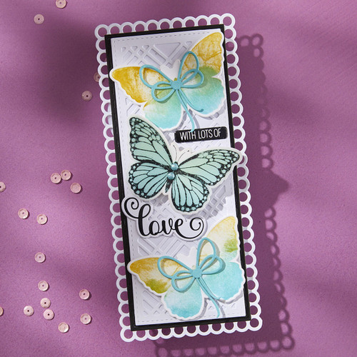 Spellbinders Press Plate & Die Set By Lisa Horton-Butterfly Silhouettes Registration 5A0031T2-1H3G0