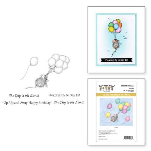 House Mouse Cling Rubber Stamp-Up, Up And Away, Rare Bloom - 5A0031T8-1H3G6 House Mouse Cling Rubber Stamp-Up, Up And Away, Rare Bloom - 5A0031T8-1H3G6