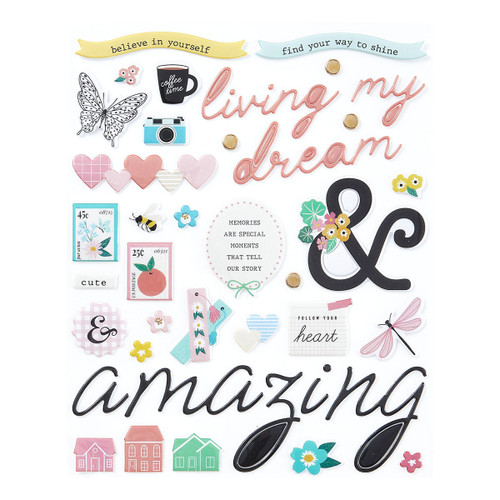 Spellbinders Puffy Stickers From Rosie's Studio-Hello It's Me - 5A0031TQ-1H3G7 Spellbinders Puffy Stickers From Rosie's Studio-Hello It's Me - 5A0031TQ-1H3G7