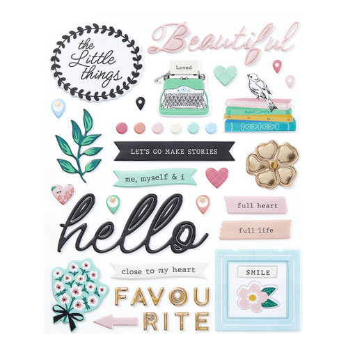 Spellbinders Puffy Stickers From Rosie's Studio-Hello It's Me - 5A0031TQ-1H3G7 Spellbinders Puffy Stickers From Rosie's Studio-Hello It's Me - 5A0031TQ-1H3G7