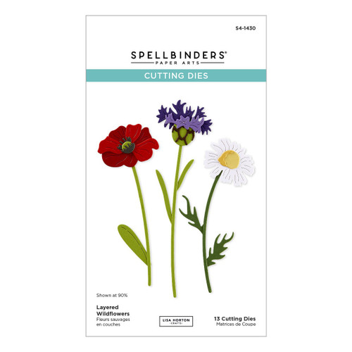 Spellbinders Etched Dies By Lisa Horton-Layered Wildflowers, Wildflowers - 5A0031VH-1H3GB - 810176103586