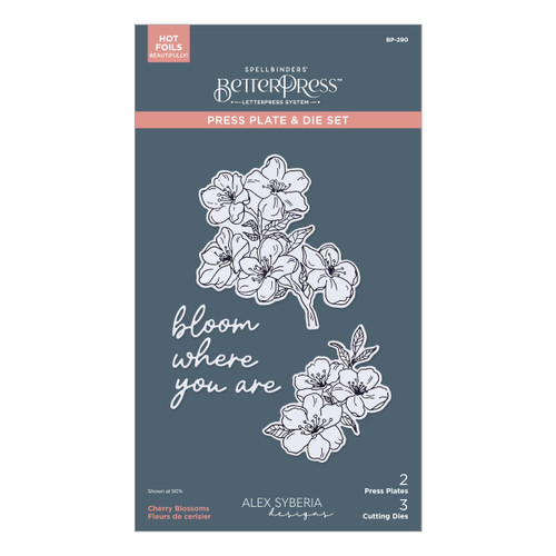 Spellbinders BetterPress Plate & Die By Alex Syberia Designs-Cherry Blossoms, Spring In Kyoto - 5A0031VD-1H3GM - 810176103944