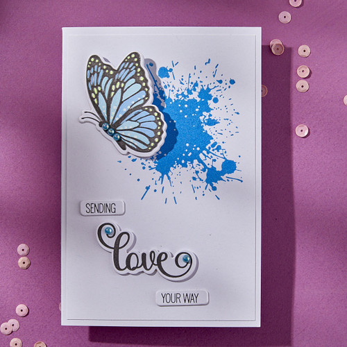 Spellbinders BetterPress Plate By Lisa Horton-Splatters, Wildflowers - 5A0031V1-1H3H3