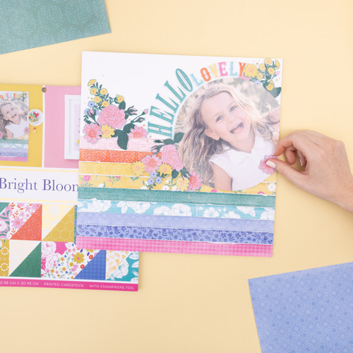 DCWV Premium Paper 12"X12" 36/Pkg-Bright Blooms 5A002PT2-1GQZ0