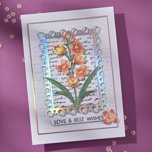 Spellbinders Etched Dies By Lisa Horton-Layered Gladiolus, Wildflowers - 5A0031T3-1H3H1