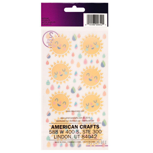 Sticko Clear Stickers 116/Pkg-Sun - 5A002QNG-1GS00