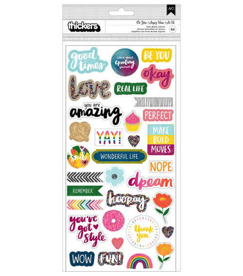 American Crafts Thickers Phrase 64/Pkg-Slice of Life - 5A002QL9-1GS10 - 718813541640