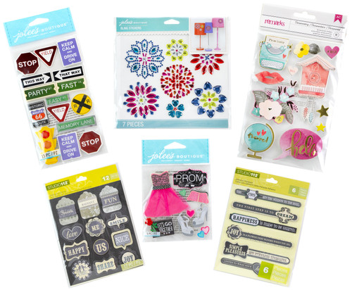 American Crafts Stickers 120/PKG-Assorted Styles - 5A002QC7-1GR96 - 718813529600