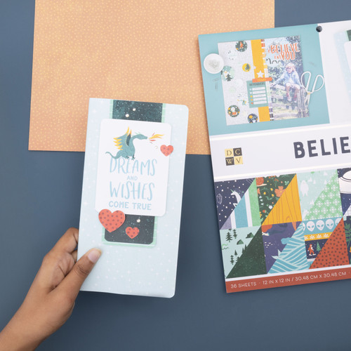 DCWV Premium Paper 12"X12" 36/Pkg-Believe - 5A002PGL-1GQWL