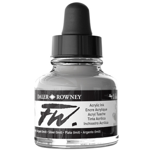 FW Acrylic Artists Ink 1oz-Silver (Imit) - 5A002YRG-1GZYB FW Acrylic Artists Ink 1oz-Silver (Imit) - 5A002YRG-1GZYB