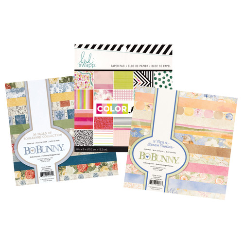 American Crafts Paper Pad 6"X6" 36/PKG-Assorted - 5A002WVJ-1GXPR - 718813192927