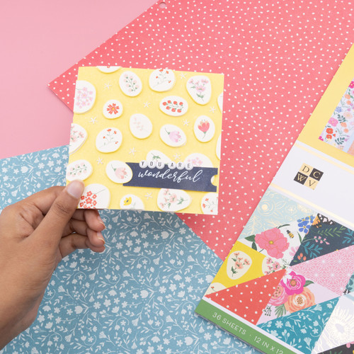 DCWV Premium Paper 12"X12" 36/Pkg-Flower Nook - 5A002PTM-1GR1N DCWV Premium Paper 12"X12" 36/Pkg-Flower Nook - 5A002PTM-1GR1N