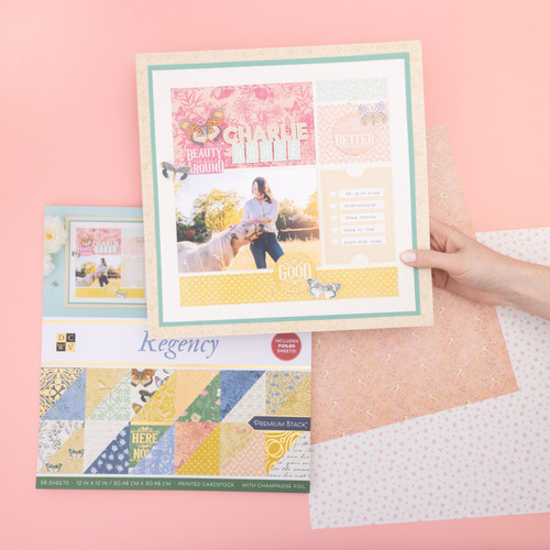 DCWV Premium Paper 12"X12" 36/Pkg-Regency - 5A002PDB-1GR3K DCWV Premium Paper 12"X12" 36/Pkg-Regency - 5A002PDB-1GR3K