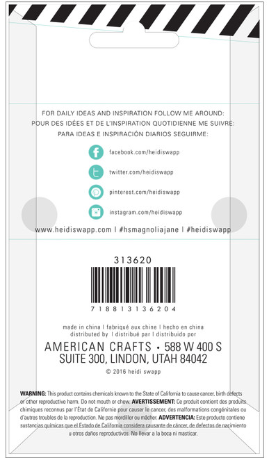 Heidi Swapp Magnolia Jane Gold Binder Clips 12/Pkg-In A Reusable Tin - HS313620