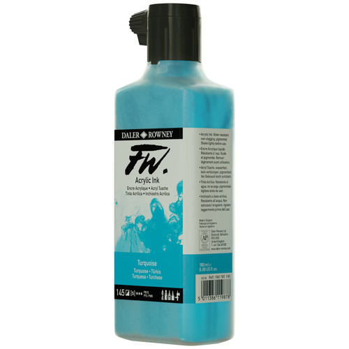 FW Acrylic Artists Ink 180ml-Turquoise - 5A002YT2-1GZYT
