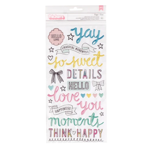 Maggie Holmes Carousel Thickers Stickers 5.625"X12.55"-Cirque Words & Phrases/Puffy Multi - 379117 - 718813791175