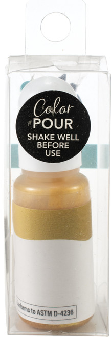 American Crafts Color Pour Resin Dyes .3oz-Opaque - Metallic Gold - CPRDYE3-56675 - 718813566759