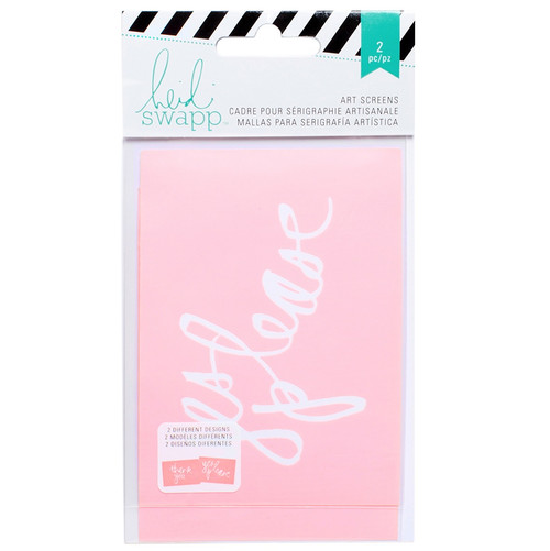 Heidi Swapp Art Screens/Stencils 3"X4" 2/Pkg-Yes, Please - HS370600 - 718813706001